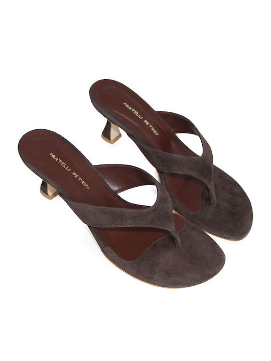 Damen Sandalen Braun Leder