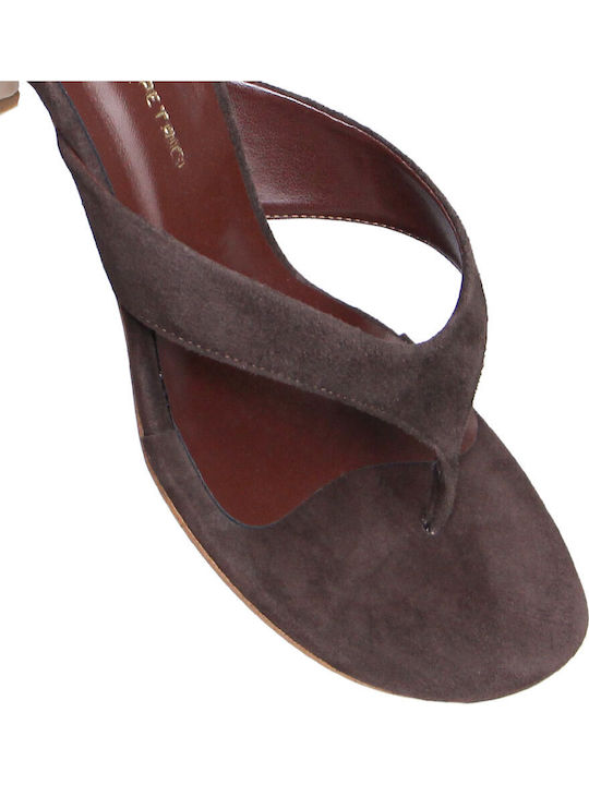 Damen Sandalen Braun Leder