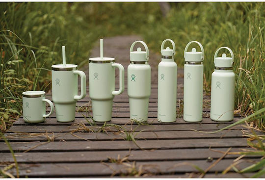 Hydro Flask Ποτήρι Θερμός Ανοξείδωτο 710ml Aloe με Λαβή και Καλαμάκι