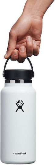 Hydro Flask Thermos Bottle Stainless Steel 950ml White Stainless Steel