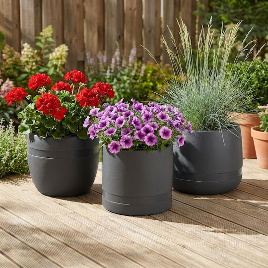 HowHomely Plastic Gray Plant Pot