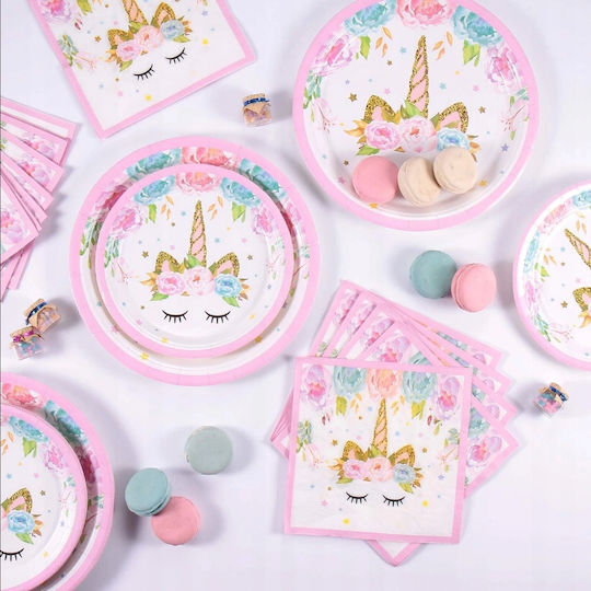 Unicorn Plates 18cm 6pcs
