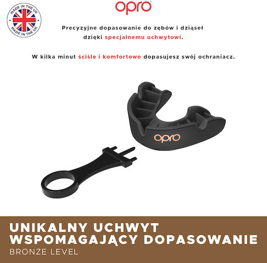 Opro Bronze Self Fit Προστατευτική Μασέλα Junior Λευκή με Θήκη
