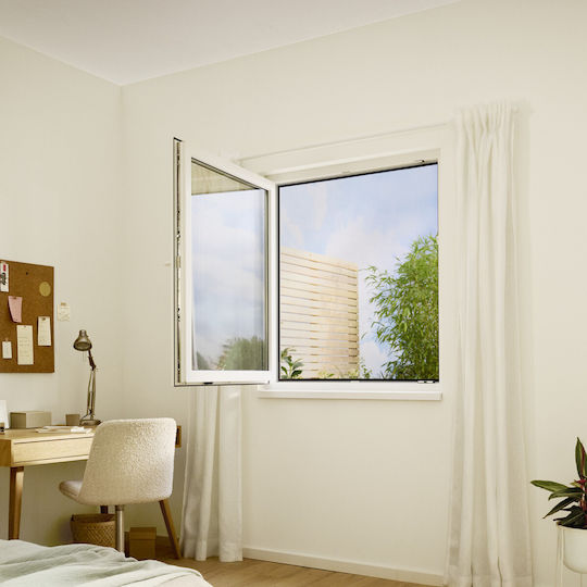 Tesa Window Mosquito Net Polyester Black With Frame 150x130cm