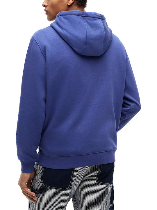 Tommy Hilfiger Flag Sweatshirt Blue with Hood