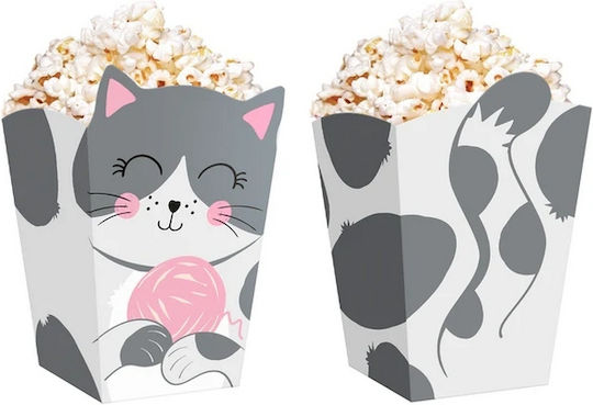 Popcorn-Boxe Boxen Süßigkeiten Snacks Kätzchen Katzen Geburtstag 6 Stück