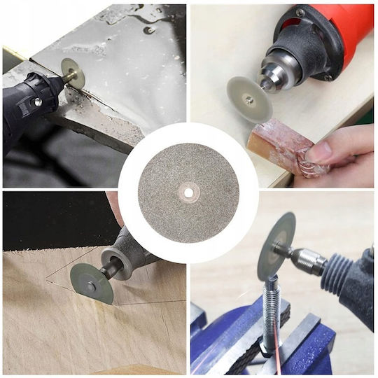 30 Mm Diamond Discs Dremel Mini Grinder 10 Pcs + 2 Mandrels