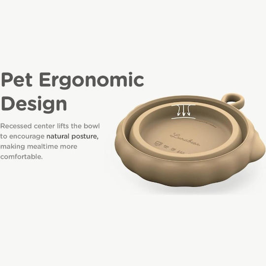 Elago Silicone Food & Water Bowl for Dog & Cat in Brown Colour