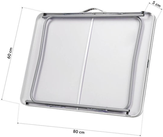 Nils Nils Aluminium Campingmöbel Klapptisch 80x60x70cm Graues