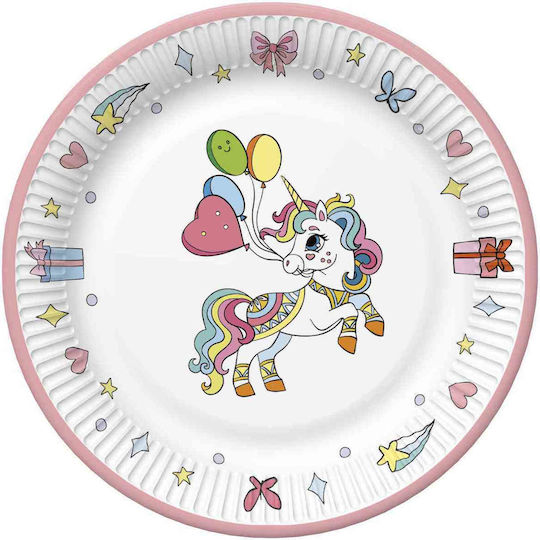 Set Plates Cups Tablecloth Unicorn