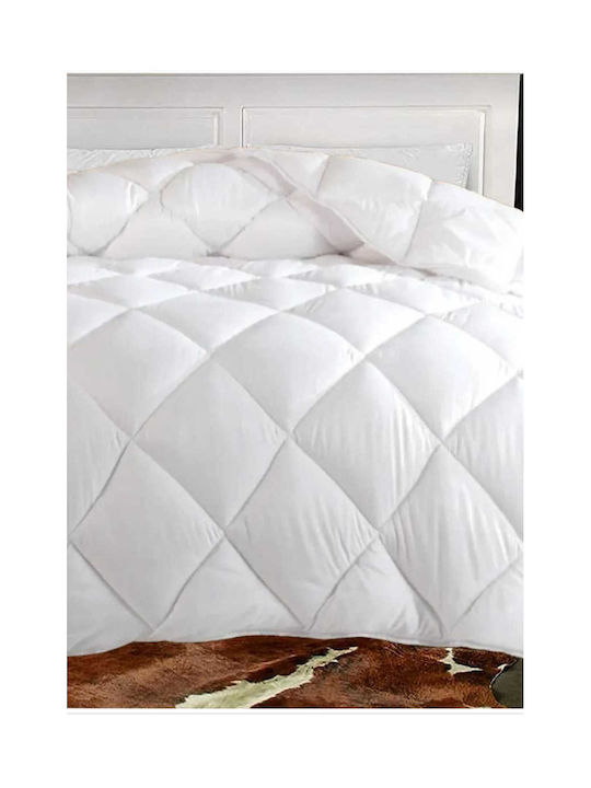SteweHome Πάπλωμα Μονό με Γέμιση Microfiber 155x215εκ. Λευκό