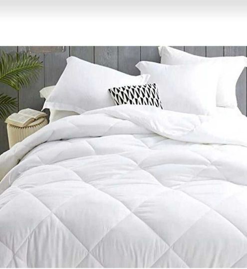 SteweHome Steppdecken Set Einzel mit Mikrofaser-Ausfüllen 155x215cm Weiß 800 GSM
