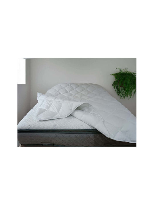 SteweHome Πάπλωμα Μονό με Γέμιση Microfiber 155x215εκ. Λευκό