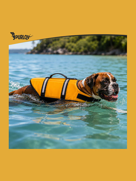 Purlov Dog Life Jacket Medium Yellow