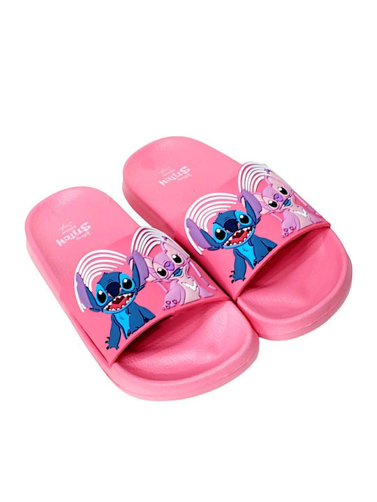 Kids' Flip Flops Pink Stitch