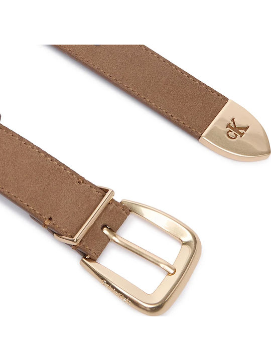 Calvin Klein Leather Women's Belt Brown