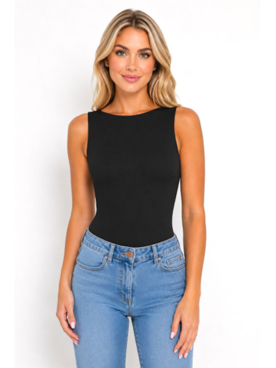 Sleeveless Black Bodysuit Morena Spain Sl-gg25302-26bo