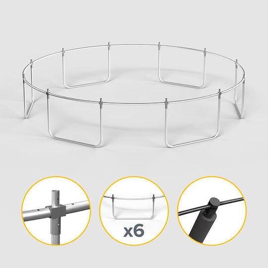 Rebel Outdoor Trampoline Diameter 86cm with Net & Ladder & Handle
