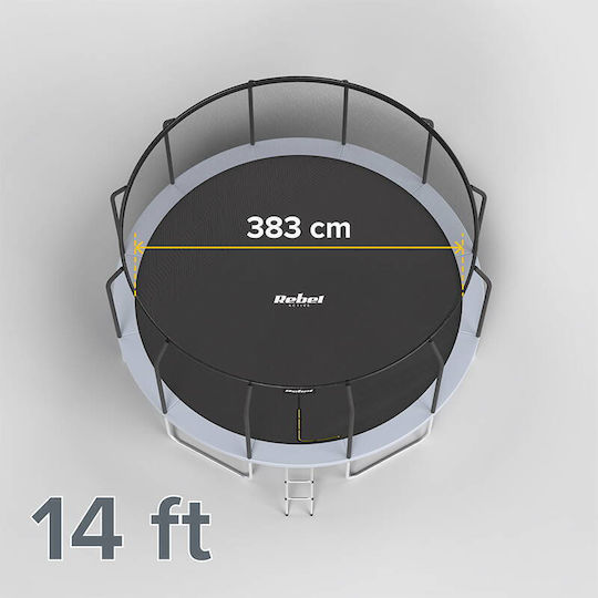 Rebel Outdoor Trampoline Diameter 86cm with Net & Ladder & Handle