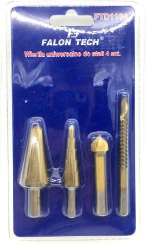 Universal Drill Bit Set 4 Pcs Steel Step Drill Bits Milling Wwa