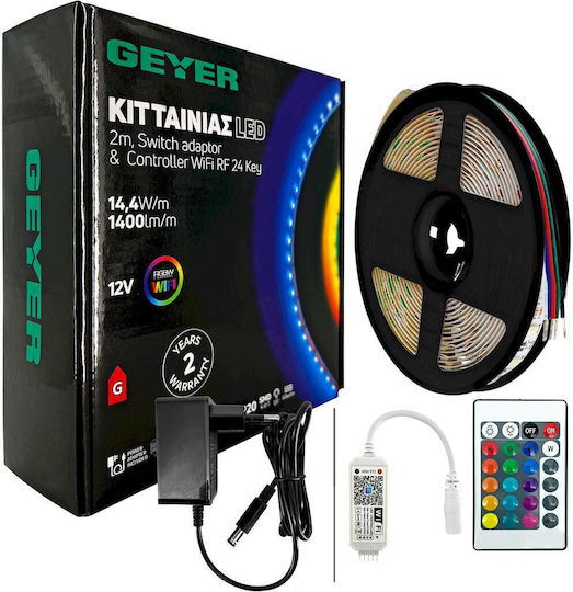 Geyer Smart Ταινία LED Wi-Fi 12V RGBW Φως 2m