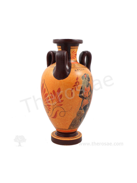 Dekorative Keramikvase Verschiedene Designs 6 Braune 13x13xHcm