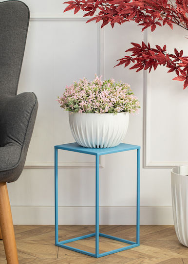HowHomely Metal Blue Plant Stand 24x24x40cm