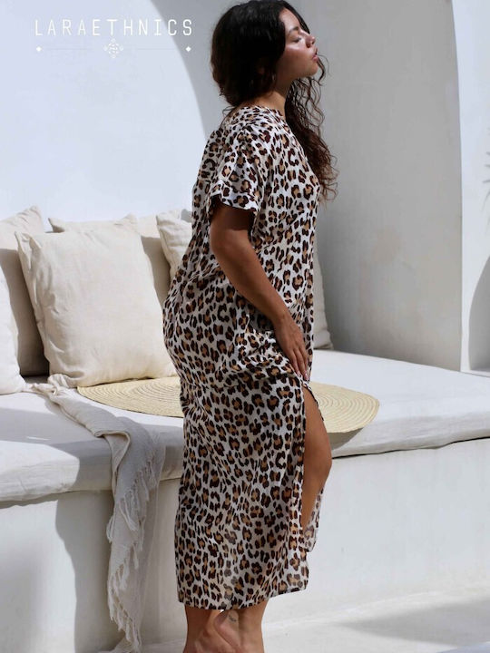 Καλοκαιρινό Midi Φόρεμα Leopard