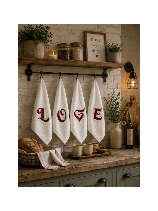 SteweHome Kitchen Towel Made of 100% Cotton 30x50cm 4 Pieces