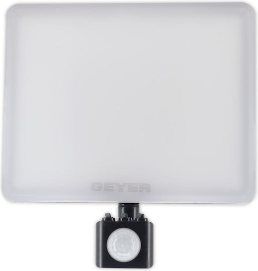 Geyer Waterproof LED Flood Light 50W Natural White 4000K With Motion Sensor IP65