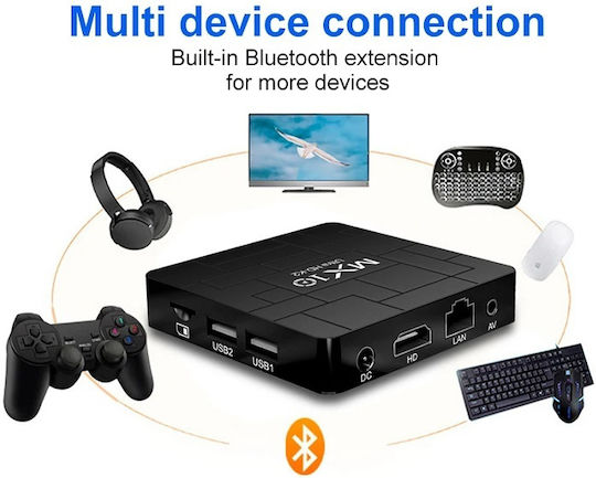 TV Box MX10-K2 260035 4K UHD with Wi-Fi USB 2.0 2GB RAM and 16GB Storage with Android 13.0 Operating System