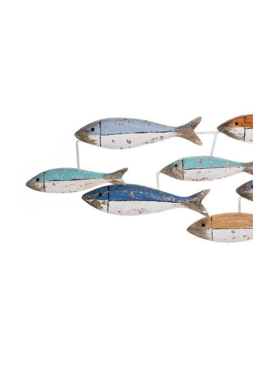 Synchronia Handmade Multicolour Wooden Wall Decor 76x4.5x22cm