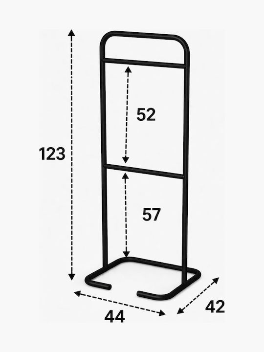 SteweHome SteweHome Kleiderständer aus Metall Weiß 44x123cm