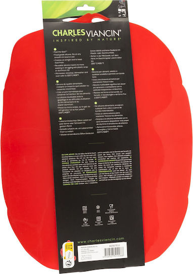 Charles Viancin Poppy Oval Silicone Food Cover 35x25 Cm Red