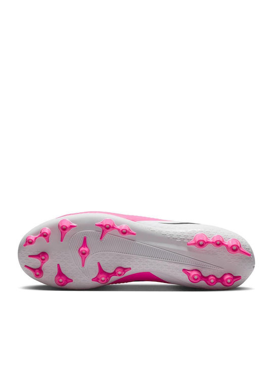 Nike Phantom 6 Low Academy AG Pink Football Shoes with Cleats