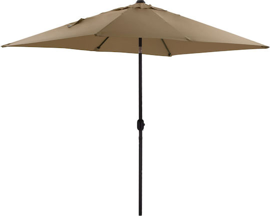 Garten- und Terrassen-Sonnenschirm Quadratischer Aluminium Cambell Braune 1.8x2.7xHöhe 2.53m