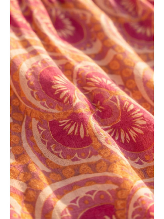 Ψηλόμεση Maxi Φούστα Disco Pink