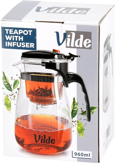 Vilde Чайник със Стъклен Филтър Прозрачен 960ml
