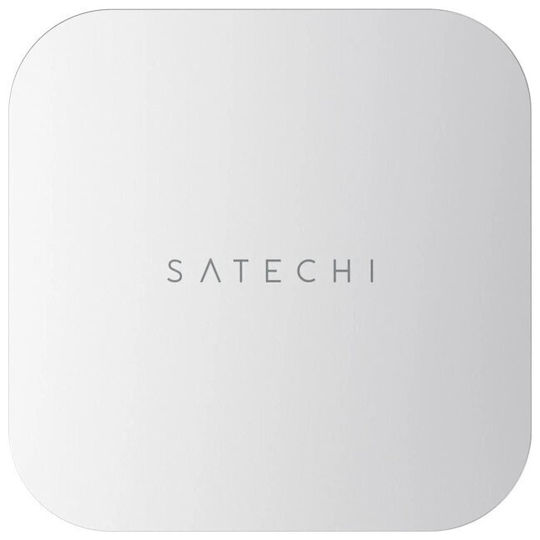 Satechi Thunderbolt 5 CubeDock Thunderbolt 5 Docking Station with PD Ethernet and 3 Monitor Connection Silver