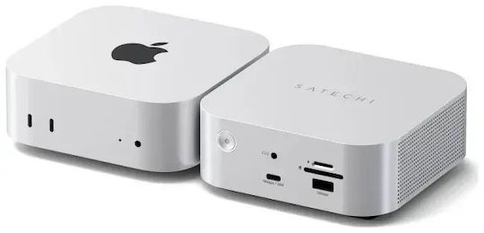 Satechi Thunderbolt 5 CubeDock Thunderbolt 5 Docking Station with PD Ethernet and 3 Monitor Connection Silver