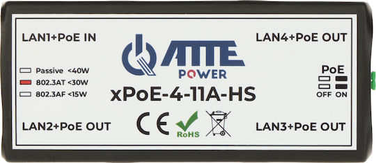 Atte Switch Poe Xpoe-4-11a-hs 4-Port Atte Extender