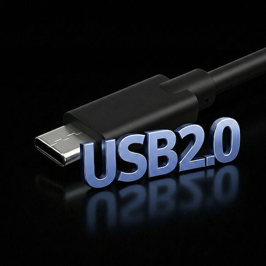 Qoltec USB 2.0 Cable USB-C male - USB-C Μαύρο 3m 52348