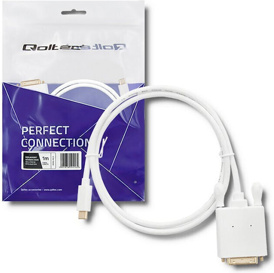 Qoltec Cablu USB 3.1 Tip C Masculin DVI Masculin 4K Mod Alternativ 1m