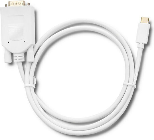 Qoltec Usb 3.1 Type C Male Vga Male Cable Full Hd Alternate Mode 1m