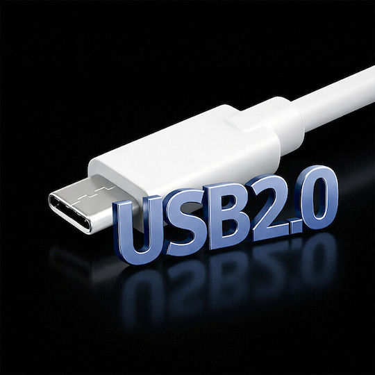 Qoltec USB 2.0 Kabel USB-C männlich - USB-C Weiß 2m (52346)