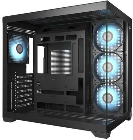 PCCOOLER C3 T700 ARGB Gaming Middle Tower Carcasă PC cu Panou Lateral Negru