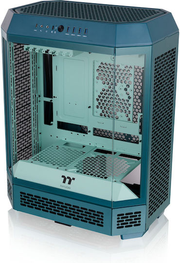 Thermaltake The Tower 600 Gaming Midi Tower Кутия За Компютър Със Страничен Прозорец Transformative Teal
