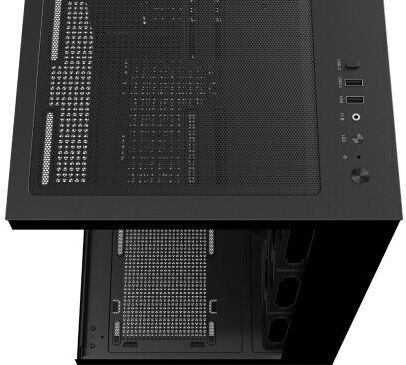 Krux Atron Gaming Midi Tower Κουτί Υπολογιστή με Πλαϊνό Παράθυρο και ARGB Φωτισμό Μαύρο