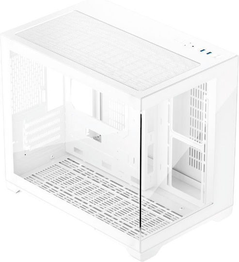 1STPLAYER MV6 TP Gaming Mini Tower Κουτί Υπολογιστή με Πλαϊνό Παράθυρο Λευκό