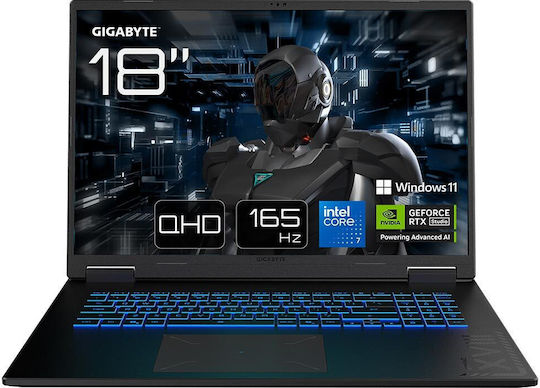 Gigabyte Gaming A18 Pro 18" QHD+ 165Hz (i7-240H/32GB/1TB SSD/GeForce RTX 5070 Ti/W11 Home) Titanium Black (International English Keyboard)